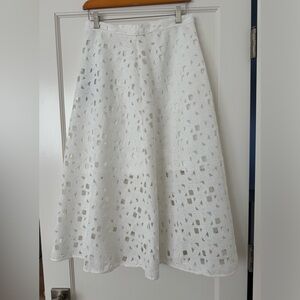 NWT Karl Lagerfelt basketweave cutout wide midi dress size 2